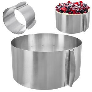 Cake baking form Round rim adjustable steel 16-30cm ORION 151780
