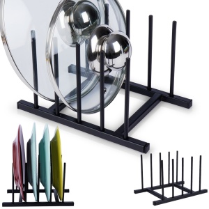 Stand for lid handle and metal plates black 19.5x12.5x12cm Home Styling Collection 229104