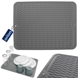 Mata do suszenia naczyń gumowa szara ociekacz na blat 40x30.5cm ORION 155208