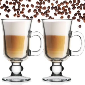 Latte coffee glasses on the foot with 230ml 2 pcs set of glasses ORIM 129465