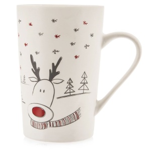 Porcelain cup for coffee tea reindeer large 430 ml ORION 128879
