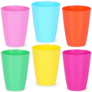 Plastic mugs reusable 280 ml Mix Mix CUCK SET 6 pieces Excellent Houseware 139637