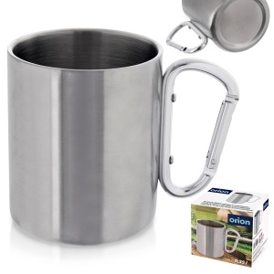 Metal Steel Tourist mug with Survival 350 Ml ORION 112441 Survival