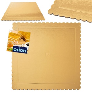 Cake Foundation Goldener Quadratteig 34x34 cm dickes starres ORION 871408