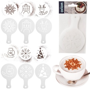 Vorlagen für Kaffeedekoration Dessert Vorlagezubehör Set 6-Eleorion 153031