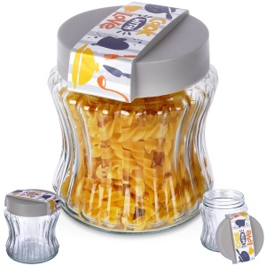 Glass container for dry products loose flakes Salt 900 ml Excellent Houseware 259384