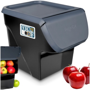 Vegetable container and fruit potatoes onion with anthracite cover 13l VILDE 730510-A