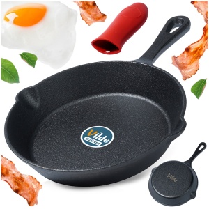 Heavy cast iron frying pan with silicone cover for induction CAST LINE 20 cm VILDE 199034