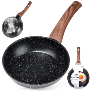 Induktions-Granitpfanne mit Antihaftbeschichtung NON-STICK BLACK&WOOD 16 cm VILDE 199058