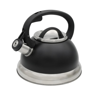 Stahlkessel mit Pfeife, traditionell, Gasinduktion, 2,5 l, schwarz BRUNBESTE BB-2273