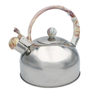 Stahlkessel mit Pfeife, traditionelle Induktion, 2,5 l, Marmorgriff, BRUNBESTE BB-2269