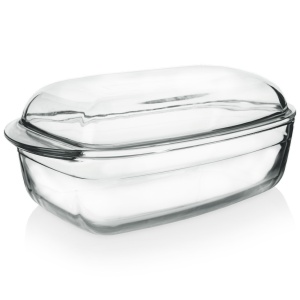 Heat-resistant glass baking dish with lid 32.5x19x13cm 2.9L ORION 127035