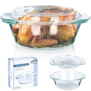Heat-resistant glass baking dish with lid 1L + 270ml VILDE 259600