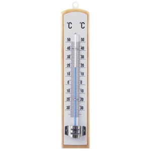 Analoges Thermometer universal aus Holz außen innen 21 cm ORION 830228