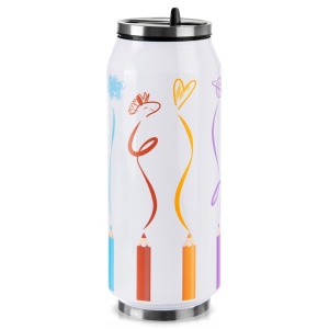 Thermobecher CAN mit Schlauch, Strohhalm und Ausguss für Kaffee für die Schule, CRAYLES 500 ml ORION 128531