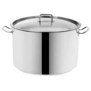 Garnek stalowy do gotowania z pokrywką indukcja duży 40 cm 30L ORION 113183