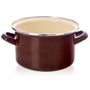 Enamelled pot induction for induction gas BROWN 18 cm 2L ORION 113331