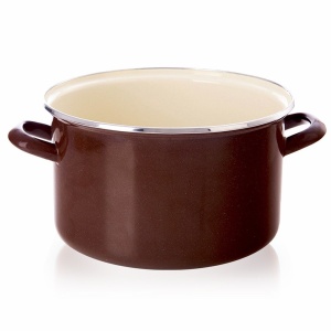 Enamelled pot induction for induction gas BROWN 22 cm 4L ORION 113333