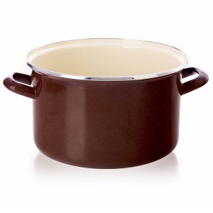 Enamelled pot induction for induction gas BROWN large 26 cm 6.5L ORION 113334