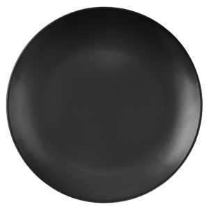 Black ceramic dessert plate ALFA 21.5cm ORION 128463