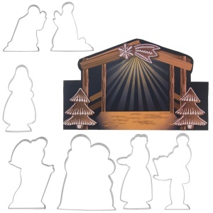 Weihnachtsplätzchenausstecher aus Stahl 12 cm 7-tlg. ORION 127414