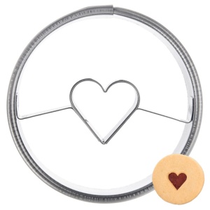 Steel heart circle cookie cutter 4.5 cm ORION 127480