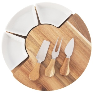 Sera cheese serving board with knives and bowls 7 pieces ORION 126843