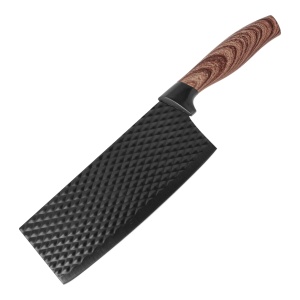 Küchenbeil zum Schneiden von Fleischknochen, messerscharf, 16,5 cm, schwarz, antihaftbeschichtet, BRUNBESTE BB-3778