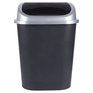 Kosz na śmieci odpady śmietnik plastikowy czarny duży 50L VILDE 779073