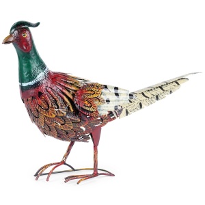 Figurka ogrodowa dekoracyjna dekoracja do ogrodu metalowa bażant 64x20x40cm PROGARDEN 339491