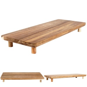 Wooden serving board on legs 36x14.5 cm VILDE 139167