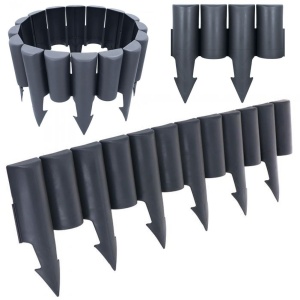 Graphite garden palisade 2.5 m, 10 elements. VILDE 351009-G