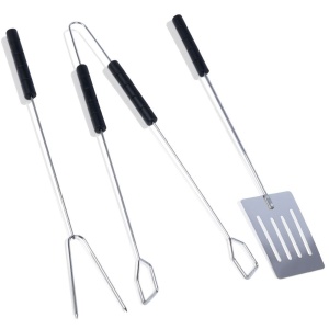 Set of steel barbecue utensils, 3 pieces. BBQ 489176