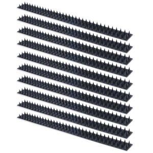 Kunststoff-Vogelspikes schwarz 50x4,5cm 10 Stk. PROGARDEN 339382