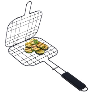 Metal burger grill grate, black, non-stick 49x21.1cm VAGGAN 489308