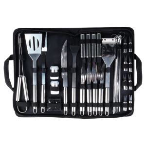 Set Grillbesteck aus Stahl mit Koffer, 33-teilig. VILDE 489297
