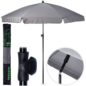 Parasol ogrodowy szary regulowany 185cm VILDE 489344