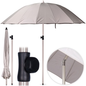 Parasol ogrodowy szary regulowany 190cm VILDE 489346