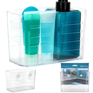 Badezimmer-Duschregal mit Saugnäpfen 18,5x9x12cm BATHROOM SOLUTIONS 567002