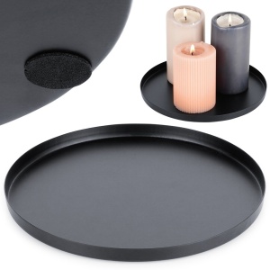 Ständer für dekorative Kompositionen, schwarze Metallkerzen, 21,5 cm VILDE 568089