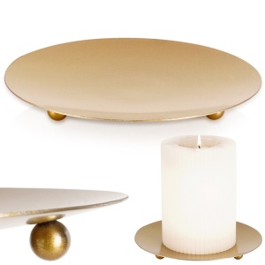 Kerzenständer aus goldenem Metall 12 cm VILDE 568093