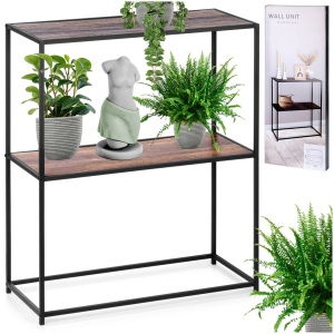 Black metal shelf 70x30.5x85cm TRENDS4YOU 568118