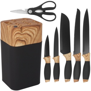 Küchenmesserset im Block, Küchenmesserset, 7-teilig BRUNBESTE BB-3775