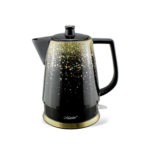 Ceramic electric kettle black gold 1.5L 1500W MAESTRO MR-074-GOLD
