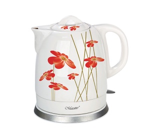 Ceramic electric kettle 1.5L 1200W red flowers MAESTRO MR-066-RED-FLOWERS