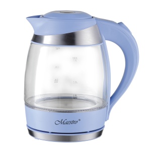 Glass electric kettle + infuser 1.8L 2200W blue MAESTRO MR-065-BLUE