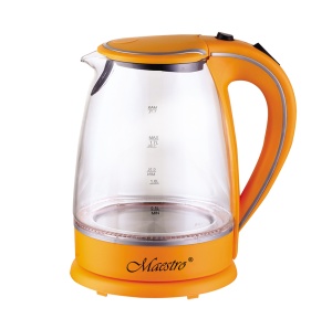 Electric glass kettle 1.7L 2000W orange MAESTRO MR-064-ORANGE