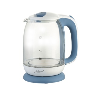 Electric glass kettle 1.7L 2200W blue MAESTRO MR-056-BLUE