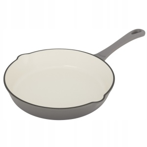 Enamelled cast iron frying pan Grey 30 cm, KRISBERG KS-7718