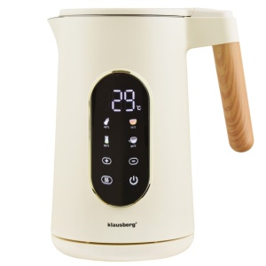 Electric kettle, 1.7L, LED touch control, temperature control, KLAUSBERG KB-9005